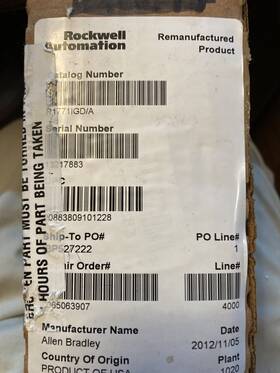 1771-igd Allen-bradley 1771-igd/a /a Digital Input Module - Remanufactured- Old Stock