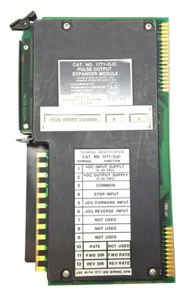 1771-ojc Allen-bradley Pulse Output Expander Module Firm Rev.b Series.a Used
