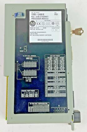 1785-l40e Allen-bradley 1785-l40e/e Rev.f01 Ethernet Processor Module Ser.e Fwrev B.2