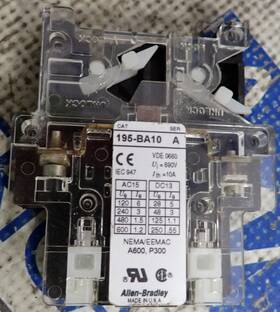 195-ba10 Allen-bradley Auxiliary Contact Ser.a 690v 10a Nema A600