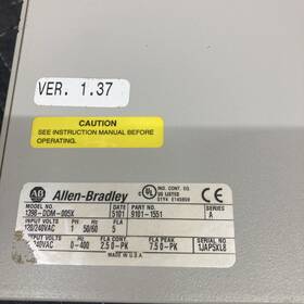 1398-ddm-005x Allen-bradley 9101-1810 Pn 9101-1551 Model 1398-ddm-005x- Ver 1.37 Servo Drive