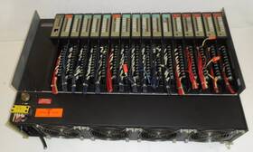3-424-1876a Cincinnati Milacron I/o Card Rack Cage With Cards