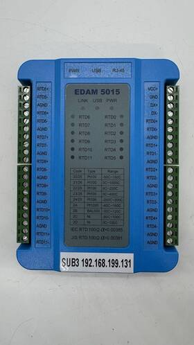 Edam-5015 Inlog 12-ch Rtd Input Module Modbus Tcp Rtu Ethernet Usb Rs485 Rs232