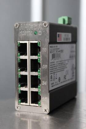 10-30v N-tron 308tx Model 108tx 8-port Industrial Ethernet Switch 1.6gb/s 250ma Ntron