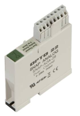 Snap-aoa-28 Opto 22 Snap 2-ch 0-20 Ma Current Loop Analog Output Module