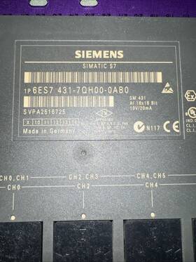 431-7qh00-0ab0 Siemens 1x Simatic S7 6es7 Analog Input Module