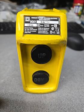 Bw72y Square D Ser A Pendant Control Station With 35ft Cord - Used 6f6