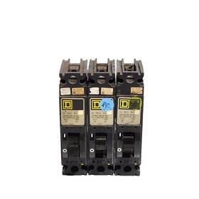 Fal12015 Square D Lot Of 3 Molded Case Circuit Breaker 15a