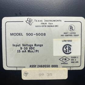 500-5008 Texas Instruments 24 Vdc Input Module 9-30 15ma Max/pt