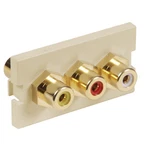 Hubbell IM3RF1EI Istation Module W/3RCA Feed Thru 1U Ivory Gold Brass Body. Fixed Price $9.49.