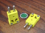 Pin Thermocouple Plugs (2) Round Male Connector Type K. Fixed Price $12.00.