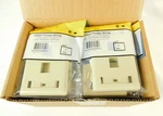 Hubbell IFP12EI 2-PORTREAR Loading Multimedia Faceplate Electric Ivory Box Of 25. Fixed Price $45.00.