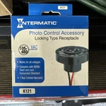 New Intermatic K121 105-480 Vac Photo Control Accessory Locking Type Receptacle. Fixed Price $5.99.