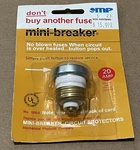 Edison Base Plug Fuse 125V BP/MB-20 Amp Mini Circuit Breaker Nos. Fixed Price $24.99.