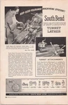 South Bend Precision Turret Lathes Vintage 1956 Magazine Ad Black White. Fixed Price $7.77.