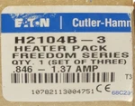 Eaton Cutler Hammer Thermal Overload Relay Heater Pack H2104B-3. Fixed Price $38.00.