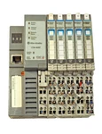 Allen Bradley 1734-AENT Ethernet Module W/ 1734-RTB, 1734-IB8, 1734-MB Assembly. Fixed Price $136.00.