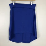 Kavu Blue Skirt Women's Size Small Hi Lo Knee Length Fold Over Waist Stella. Fixed Price $12.99.