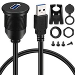 Batige Single Port Usb 3.0 To Female Aux Car Mount Flush Cable Waterproof. Fixed Price $12.49.