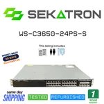 Cisco WS-C3650-24PS-S 24-PORT Poe+ Gigabit Switch Ios Xe 16.12.7 IPBASEK9. Fixed Price $79.99.