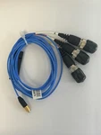 Pcb 4-CONDUCTOR Shielded Fep Cable, 5-FT 4-SOCKET Plug (3) Bnc 034G05. Fixed Price $44.95.