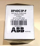 Abb DP40C3P-F Definite Purpose Contactor Pole 40-AMP 600 Volt 24 Coil New. Fixed Price $56.00.