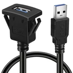 Batige Square Single Port Usb 3.0 Panel Flush Mount Extension Cable With Buckle. Fixed Price $11.74.