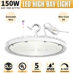 150W Led High Bay Shop Lights,dimmable Warehouse Garage Barn Lamp 22500LM 5000K. Fixed Price $51.20.