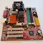 Micro-star MS-6738 Motherboard N1996 With Fan Many Switches Connectors. Fixed Price $125.00.