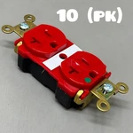 Legrand Pass & Seymour 10-PACK! Hospital-grade Duplex Receptacle 20A Red PT8300. Fixed Price $78.40.