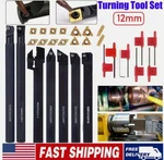 21PCS 1/2"/12MM Shank Indexable Carbide Lathe Turning Insert Tool Holder Bit Set. Fixed Price $36.00.