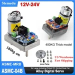 High Torque Alloy Digital Servo 12V-24V 400/180KG.CM For Large Industrial Robot. Fixed Price $72.19.