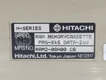 Hitachi RAM2-08H00 / Cb Memorycassette PRG-8KS DATA-2KW. Fixed Price $580.00.