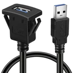 Batige Square Single Port Usb 3.0 Panel Flush Mount Extension Cable With 3FT. Fixed Price $12.62.