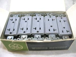 Box Of 10 Nos General Electric 5342-9 Duplex Block Receptacle 20A-125V Gray. Fixed Price $75.95.