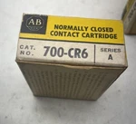 New Allen Bradley 700-CR6 Contact Cartridge Type Relay N.c.. Fixed Price $56.00.