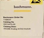 Bachmann AIO288 Analog Input Output Module 1168537 00014470-00 24 Vdc AI0288. Fixed Price $450.00.