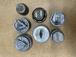 Lot Brass Aluminum Threaded Screw-on Hub Grease Wheel Cap Antique Hudson Essex. Fixed Price $65.00.
