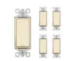 Qty Legrand Radiant 15A 3-WAY Decorator Rocker Switch, Light Almond (5-PACK). Fixed Price $11.89.