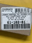 Conbraco 61-102-01 Ball Cone Check Valve FX3/8 F. New Pre Owned. Fixed Price $15.49.